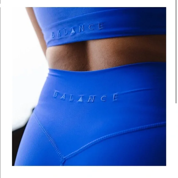 Balance Athletica Vitality Liquid Metal Legging Royal Blue Lustre Cobalt sz S - Picture 4 of 12